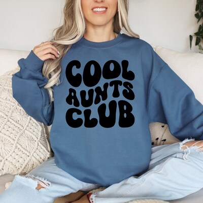 Retro Aunt Sweatshirt, Cool Aunts Club Sweatshirt, Aunt Shirt, Aunt Tee, Aunt Gift, Favorite Aunt - image3